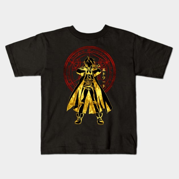 Edward Elric Kids T-Shirt by saufahaqqi